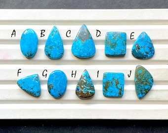 Selected Magnesite Turquoise Cabochon Loose Gemstone For Jewelry Making, AAA+ High Polish Magnesite Turquoise For Wire Wrap - 31797-31806