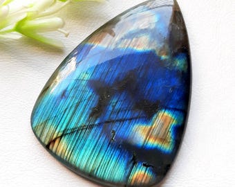 Selected BIG Multi Color Labradorite Cabochon Loose Gemstone For Jewelry Making | Size : 69X50X7 MM | Natural Multi Color Labradorite  21736