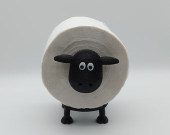 Sheep / toilet paper holder / toilet paper / toilet roll holder / replacement roll holder / toilet bathroom decoration / 3D print / sheep colored