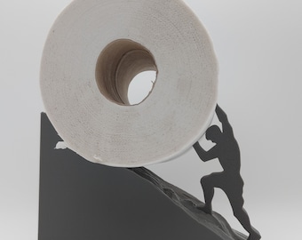 Sisyphus / toilet paper holder / toilet paper / toilet roll holder / spare roll holder / toilet bathroom decoration / 3D print / Sisyphus