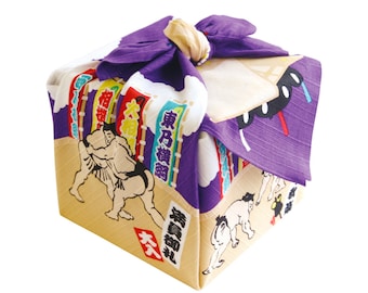 Furoshiki de luchador de sumo – Serie Hana Koromo de Maeda Senko | Tela japonesa transformable | Hecho en Japón