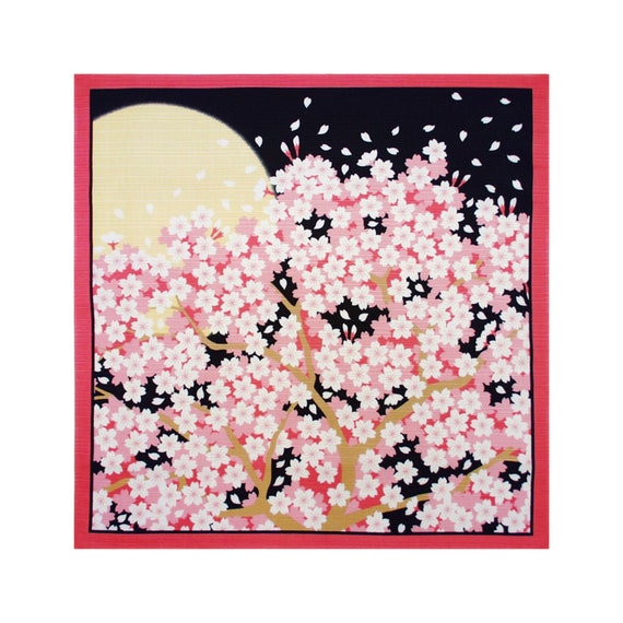 Japanese wrapping cloth FUROSHIKI SPRING SAKURA FLOWER CHERRY MADE IN JAPAN 
