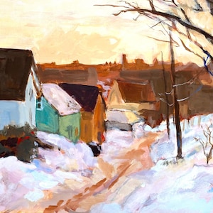 Painting of  Gloucester. Massachusetts  8"X10" Fine Art  Print in an archival matte.