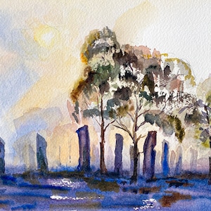 Watercolor, Clannish, Scotland, 8&quot;X10&quot; giclee matted print.