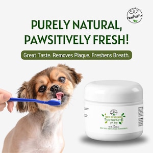 Taste of Wellness Hundezahnpasta - Bio-Pflanzen-Vitaminen-Öle Natürliche Zahnpasta zur Entfernung von Plaque - Haustierpflege-Hundeprodukte für die Mundgesundheit