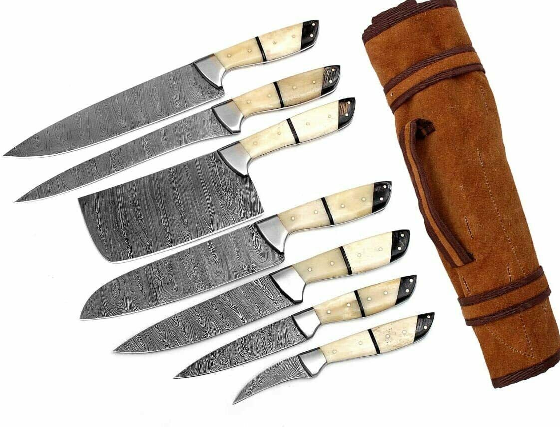 Custom Handmade Damascus Steel Kitchen Knife Sets Professional Etsy