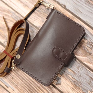 Cartera de viaje de piel auténtica para Samsung Galaxy S24+ S24 Ultra, color chocolate vintage, S20 FE 5G S21 Ultra 5G, cartera cruzada para teléfono n.° 09