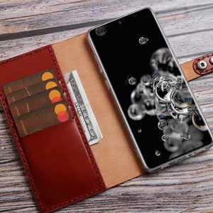 Funda de cuero genuino para Samsung Galaxy A56, A26, A06, 5G, A16, 5G, A55, A35, A25, A15, A05, A14, 5G/A54, billetera de cuero personalizada para hombre