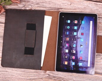 Handgenähter Faden. Kann vom Desktop aus verwendet werden. Folio-Schutzhülle Fire HD 8 (2016) Hülle Distressed Leather Brown Fire HD 8 (2015)-0504