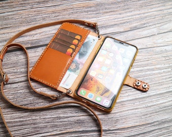 Crossbody strap leather iPhone 16e 15 Pro Max/15 Plus/15/14 Pro Max/14 Plus/13 Pro/13 Pro max/13 mini/12 wallet case iPhone 14 wallet case