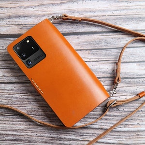 Tracolla personalizzata gratuita Samsung Galaxy S23 FE S22 Ultra 5G/S22+ 5G/S22 S23/S23 Ultra/S23+ custodia in pelle portafoglio Flip Monogram Uomo Giallo