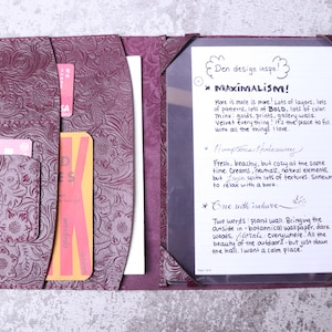 Kindle Scribe 2024 Etui ze skóry tłoczonej ręcznie Kindle Scribe Fioletowy organizer Folio Kindle Scribe Podwójny pokrowiec na długopis 11ARUKSLL