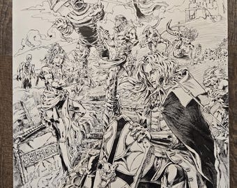 Fächer Art Print, Castlevania Alucard, Maria, Richter