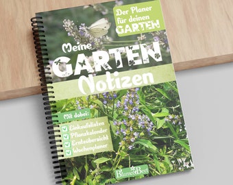 Garden | Notebook | Journal | Planner | Notes | Calendar | Seeds | Sowing | DIY | Gift | Gardener | Plants | Diary