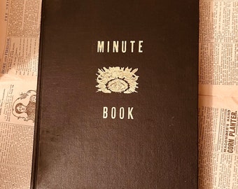 1987 - 1990 Odd Fellows Minute Book!!  Handwritten! IOOF! FLT!