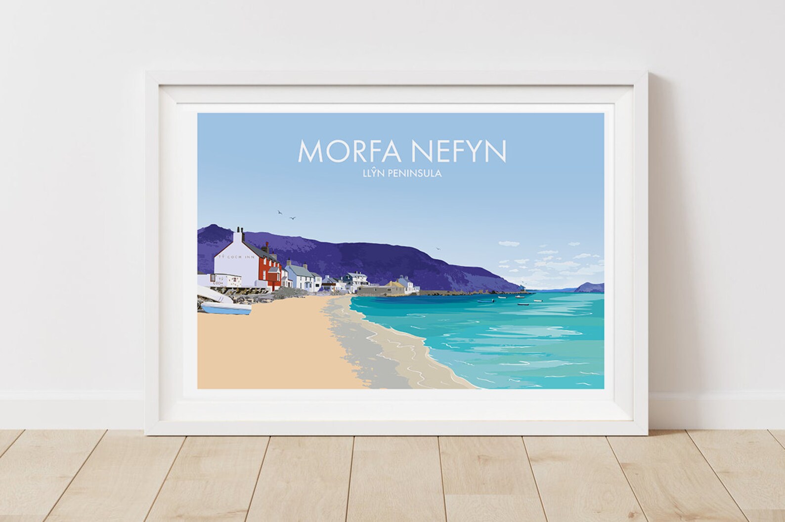 Morfa Nefyn Print, North Wales. Art Travel Print/poster by Beach Break