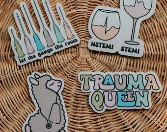 Trauma/ER nurse sticker pack