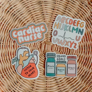 Cardiac Nurse Sticker Pack