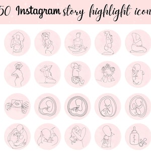 Motherhood Pregnancy Instagram Highlight Icons Baby Instagram Highlights Baby Highlights Maternity Instagram story highlight icons Mom Life