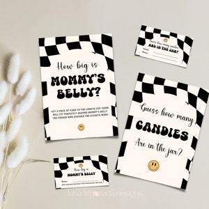 ¿Qué tan grande es el vientre de mamá? Juego de baby shower Adivina cuántos dulces Juego de baby shower Un pequeño amigo Baby Shower Imprimible NO editable ALD1