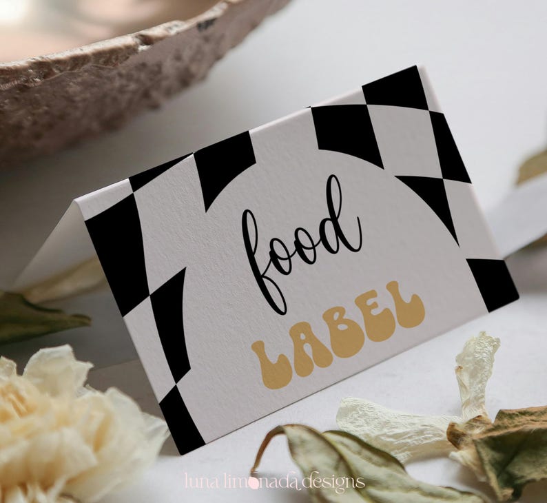 Little Dude babyshower uitnodigingsbundel zwart geruite uitnodiging retro set 109 ALD1 afbeelding 11