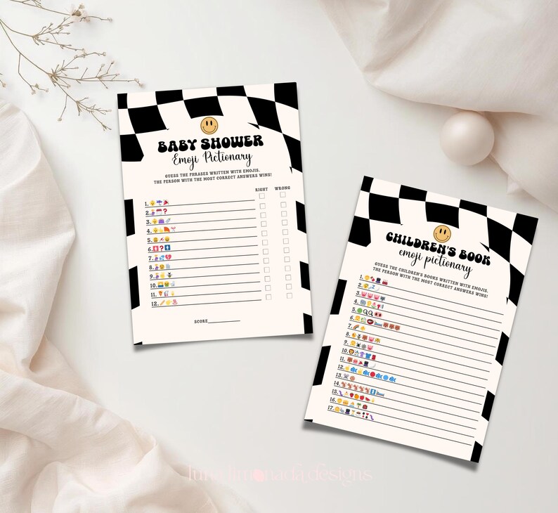 Little Dude babyshower uitnodigingsbundel zwart geruite uitnodiging retro set 109 ALD1 afbeelding 14