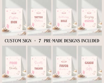 Rodeo Birthday Girl Custom Sign: Western Cowgirl Party Decor (Corjl Template) 227 C1R2
