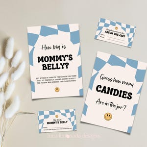 ¿Qué tan grande es el vientre de mamá? Juego de baby shower Adivina cuántos dulces Juego de baby shower Un pequeño amigo Baby Shower Imprimible NO editable ALD4