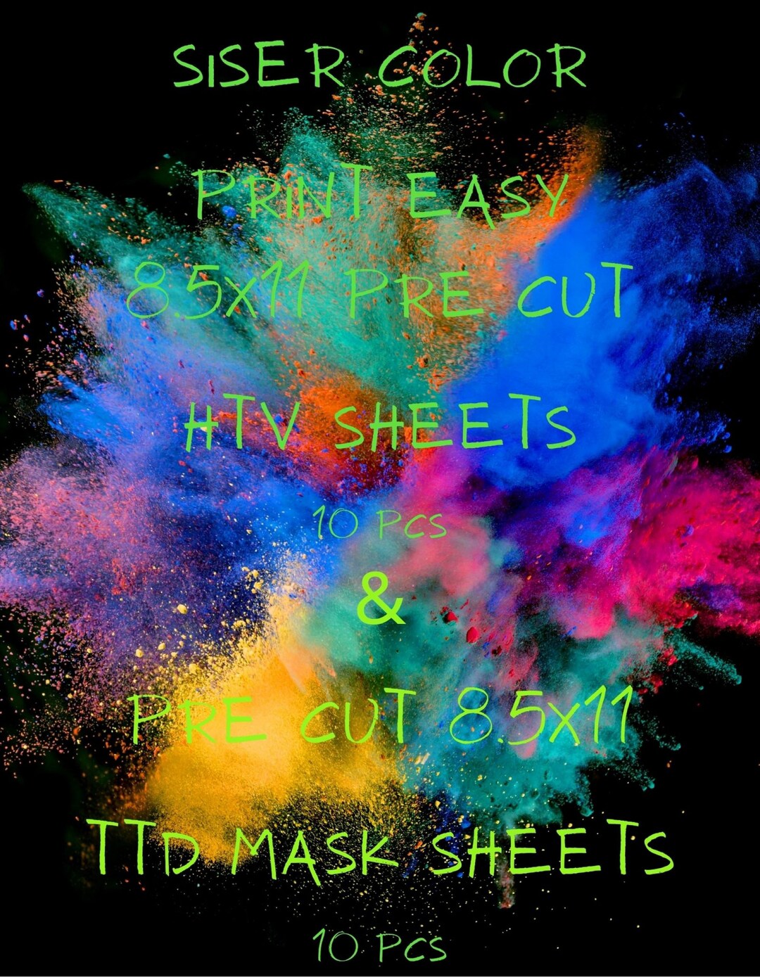 Siser Color Print Easy and Frisco Heat Transfer Mask Pre Cut Sheets