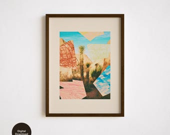 Abstract Joshua Tree Art Print: Modern Southwest Decor (Digital Download)