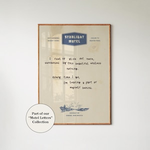 Impresión artística digital "Carta de amor del desierto", arte de pared occidental, efímera de motel vintage, impresión del Salvaje Oeste, cita inspiradora, decoración moderna para el hogar