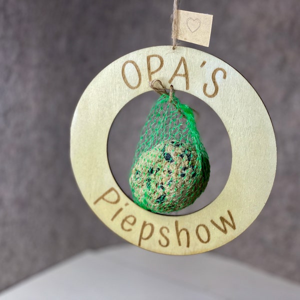 Opas Piepshow lustige Geschenkidee für Opa Papa Enkel Vogelhaus Vogelfutter Meisenknödel