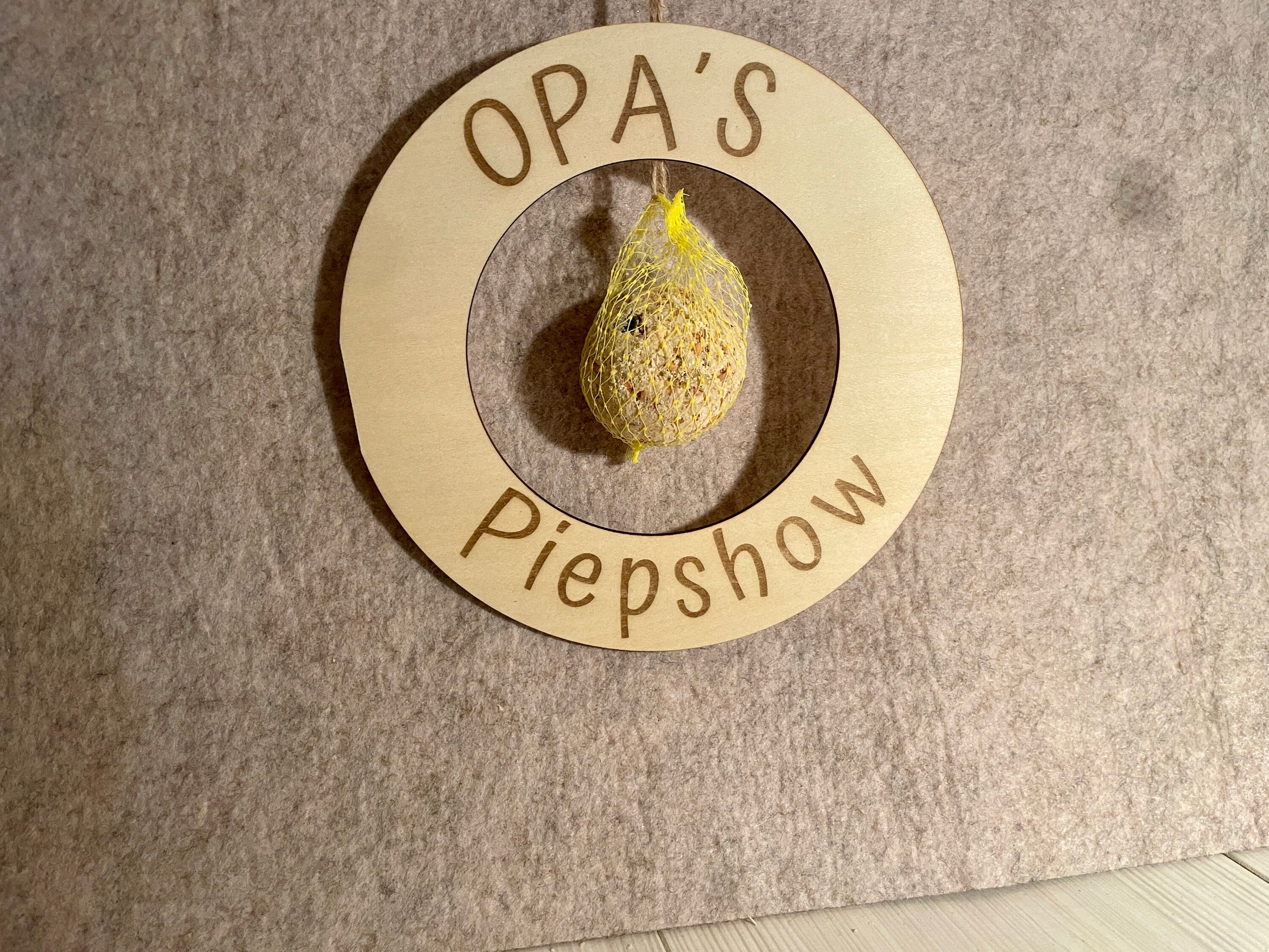 Opas Piepshow lustige Geschenkidee für Opa Papa Enkel Vogelhaus