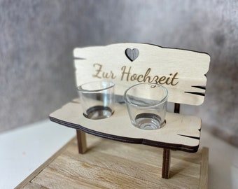 SVG LASER FILE Liquor bench wooden bench as a wedding gift