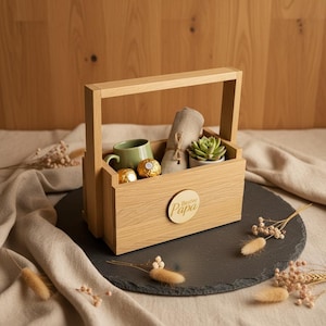 Aanpasbare houten geschenkmand DIY cadeau