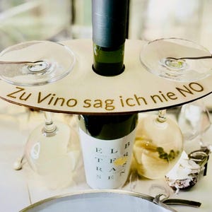 SVG-laserbestand Wijnplateau Flessenlabel Glasdrager Wijncadeau Wijnbutler Wijnglashouder