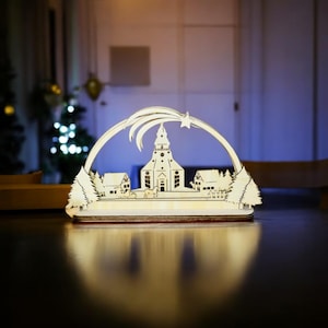Schwibbogen Seiffen Church File – Laser Cut Template, DXF SVG PDF, Christmas, create your own wooden decoration