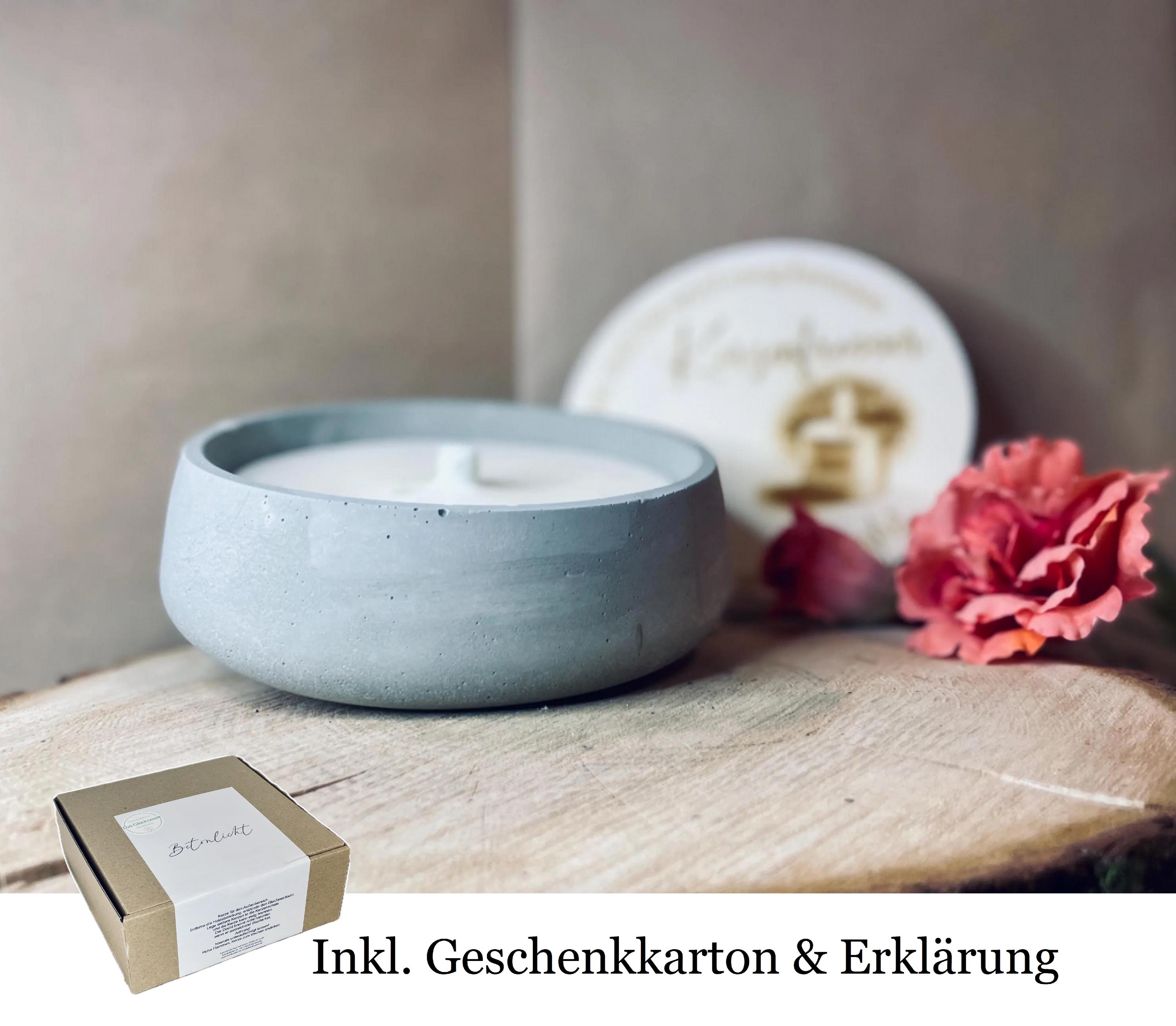 Outdoor Concrete Candle 18 Cm With Permanent Wick – Refillable With Wax Remnants