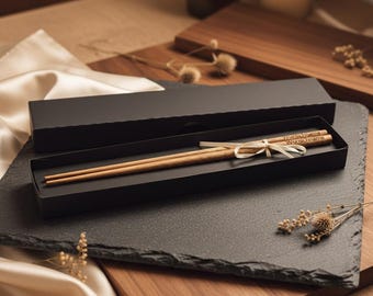 personalisierte essstäbchen in geschenkbox- choppsticks aus Holz für Sushi nudeln