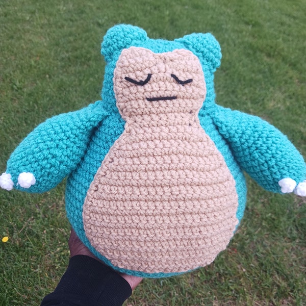 Snorlax plushie, small, figur, anime, cartoon, weebs, collectable, decor, room decor, gamer decor