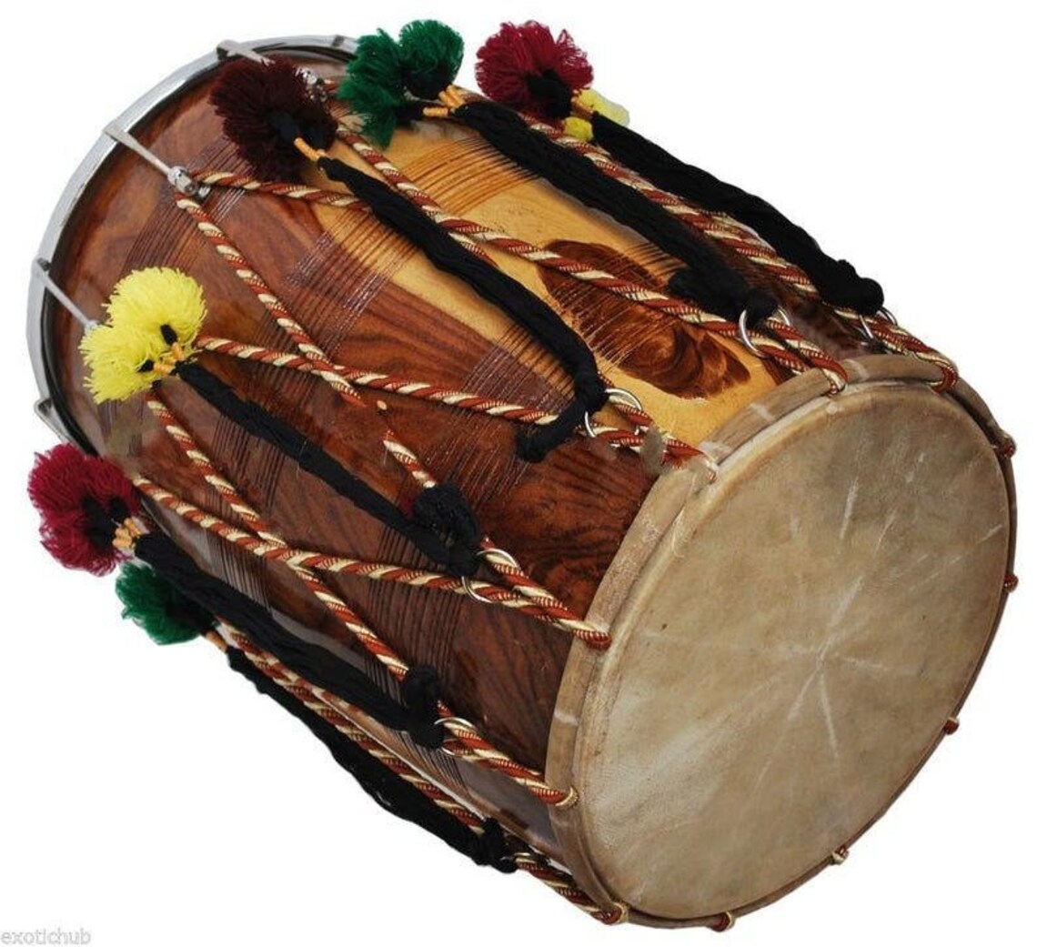 DHOL DRUMSPUNJABI BhangraSheesham WoodPlaying SticksHand Etsy