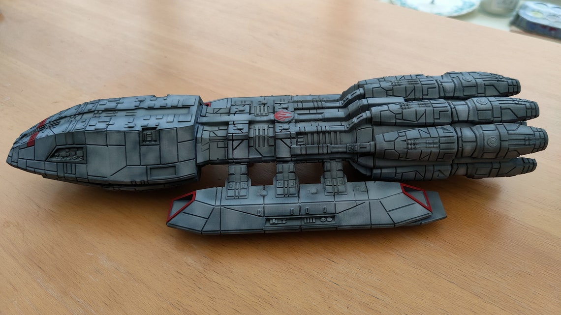 3D Printed Battlestar Pegasus Model Etsy