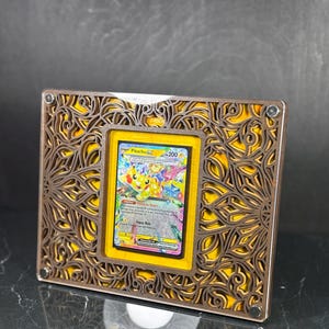 Présentoir en bois haut de gamme pour cartes à collectionner (MTG, Pokémon, chair et sang) avec verre acrylique | Présentoir Magic The Gathering | Cadre JCC