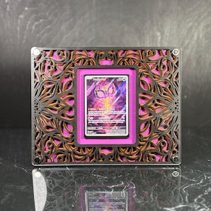Présentoir en bois haut de gamme pour cartes à collectionner (MTG, Pokémon, chair et sang) avec verre acrylique | Présentoir Magic The Gathering | Cadre JCC