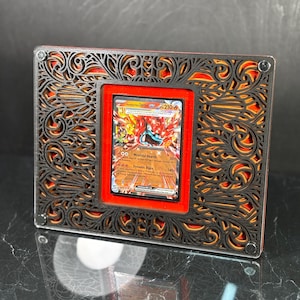 Présentoir en bois haut de gamme pour cartes à collectionner (MTG, Pokémon, chair et sang) avec verre acrylique | Présentoir Magic The Gathering | Cadre JCC