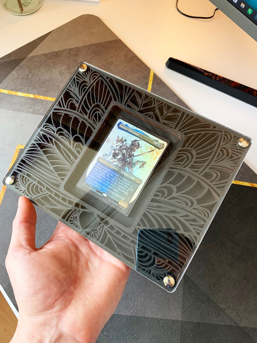 MTG Custom Wooden Card Display Magic the Gathering Card Frame Trading