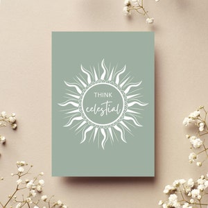 Think Celestial Print, 7 Colors, 5 Sizes, Digital Download, Digital Print, LDS, General Conference