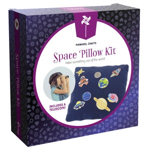 DIY Space Pillow Craft Kit: Kids Sewing Project with Telescope