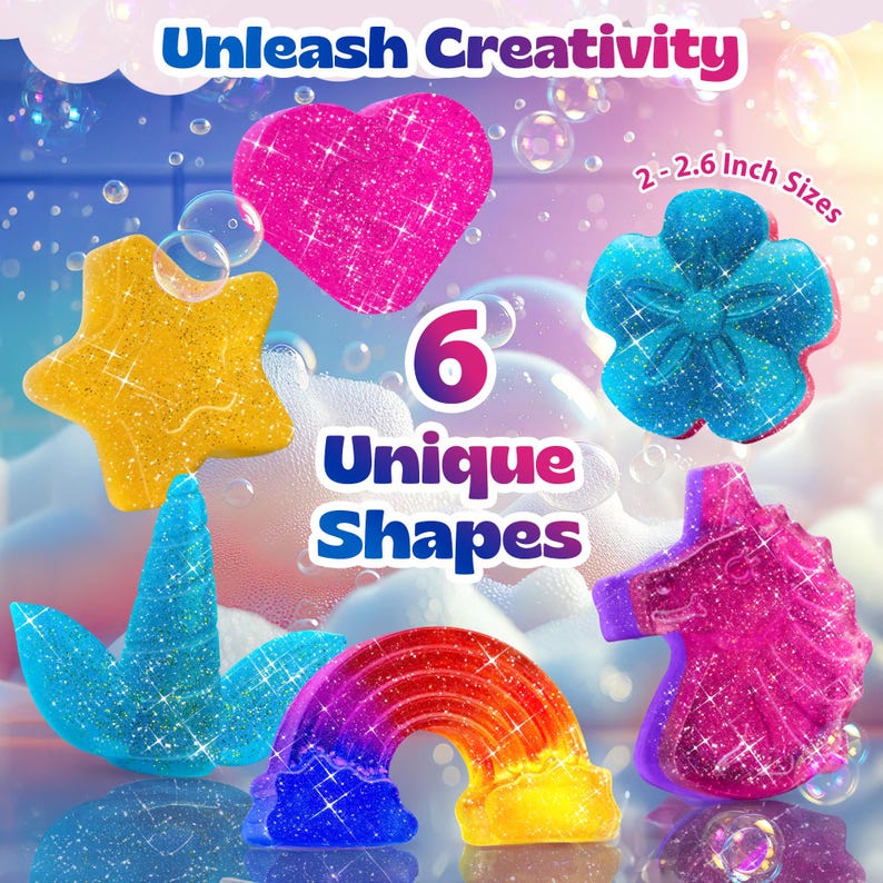 DIY Soap Making Kit for Kids: Mermaid Theme, Makes 16 Soaps image 10