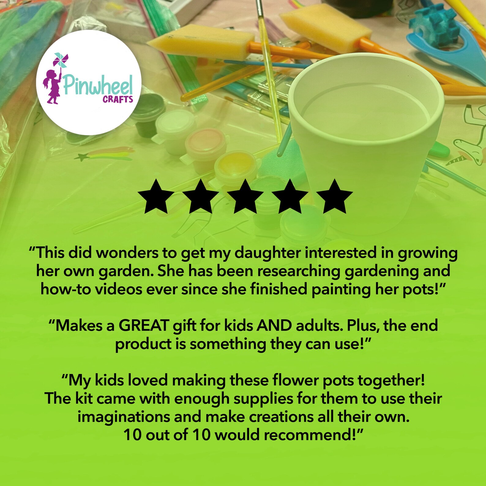 Paint Your Own Flower Pot Kit DIY Ceramic Garden Set for Etsy